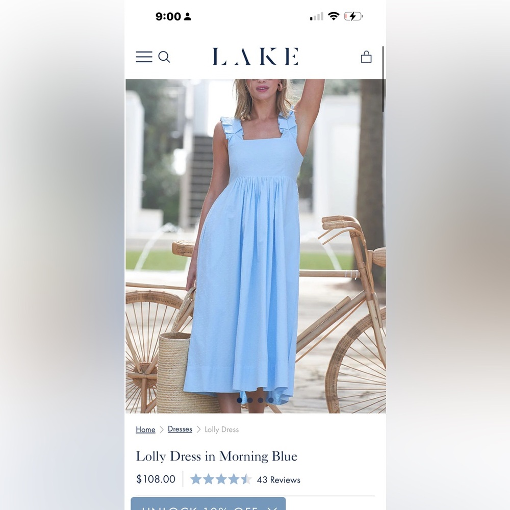 Lake Lillie dress in blue